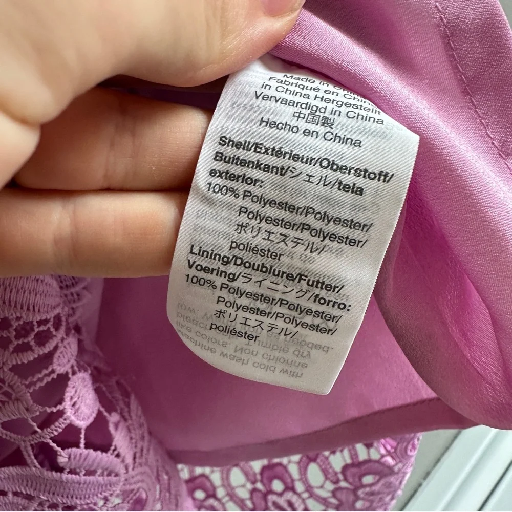 J. Crew Lavender Lace Midi Fitted Dress 8 - Picture 5 of 13